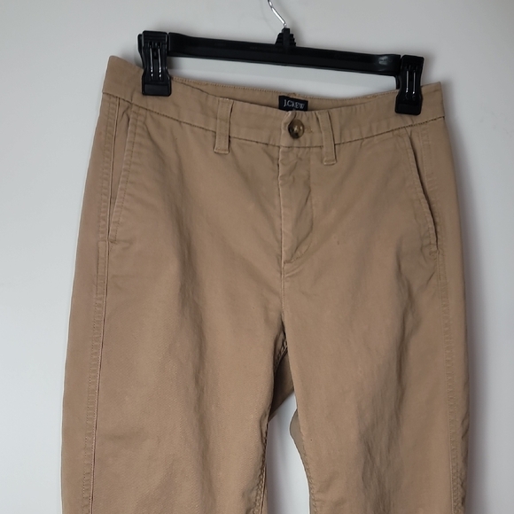 J. Crew High-Rise Girlfriend Chino w/Pockets Straight-leg ~Camel - Picture 4 of 8